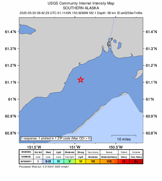 Did You Feel It? map: shaking reported by the public
