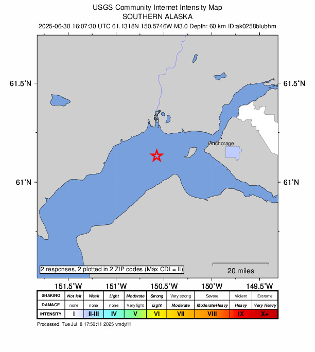 Did You Feel It? map: shaking reported by the public