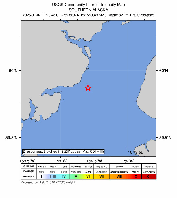 Did You Feel It? map: shaking reported by the public