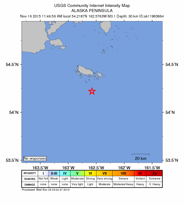 Did You Feel It? map: shaking reported by the public