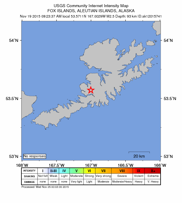 Did You Feel It? map: shaking reported by the public