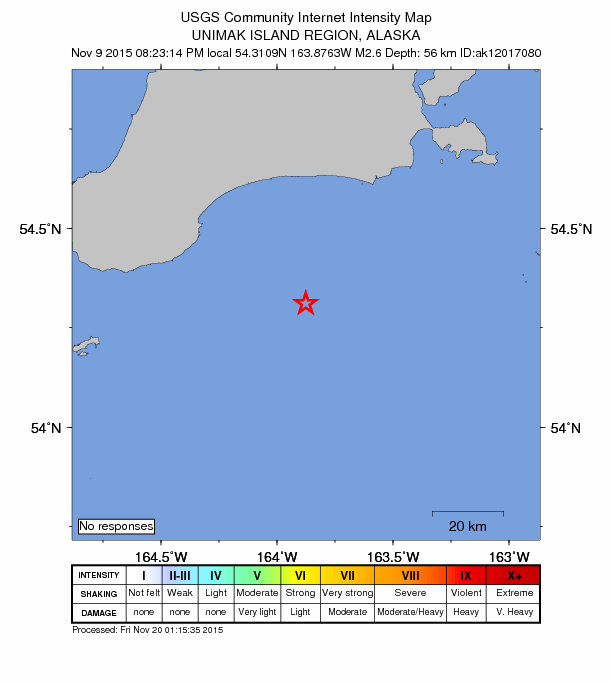 Did You Feel It? map: shaking reported by the public