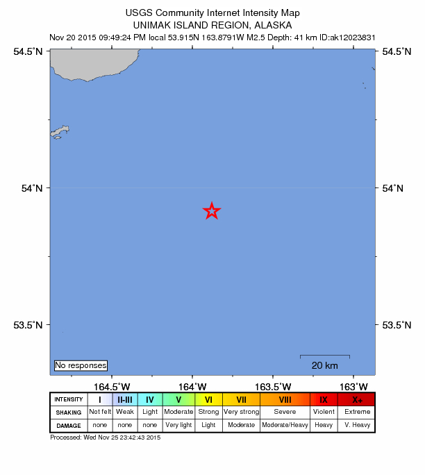 Did You Feel It? map: shaking reported by the public