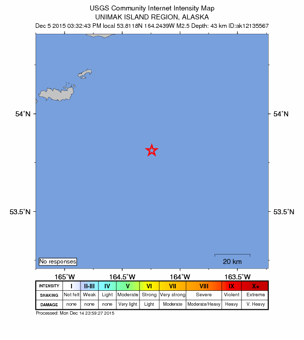 Did You Feel It? map: shaking reported by the public