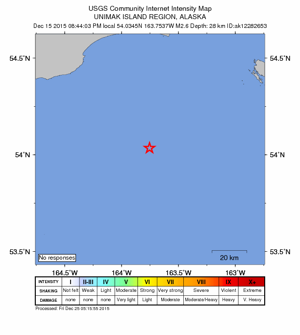 Did You Feel It? map: shaking reported by the public