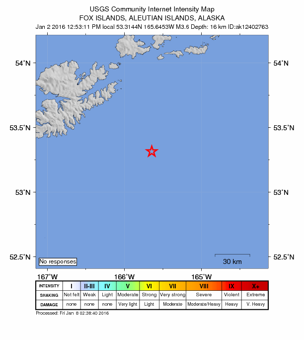 Did You Feel It? map: shaking reported by the public