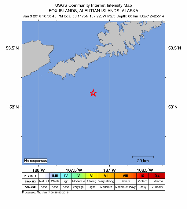 Did You Feel It? map: shaking reported by the public