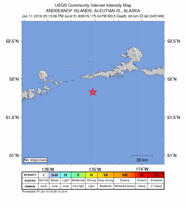 Did You Feel It? map: shaking reported by the public