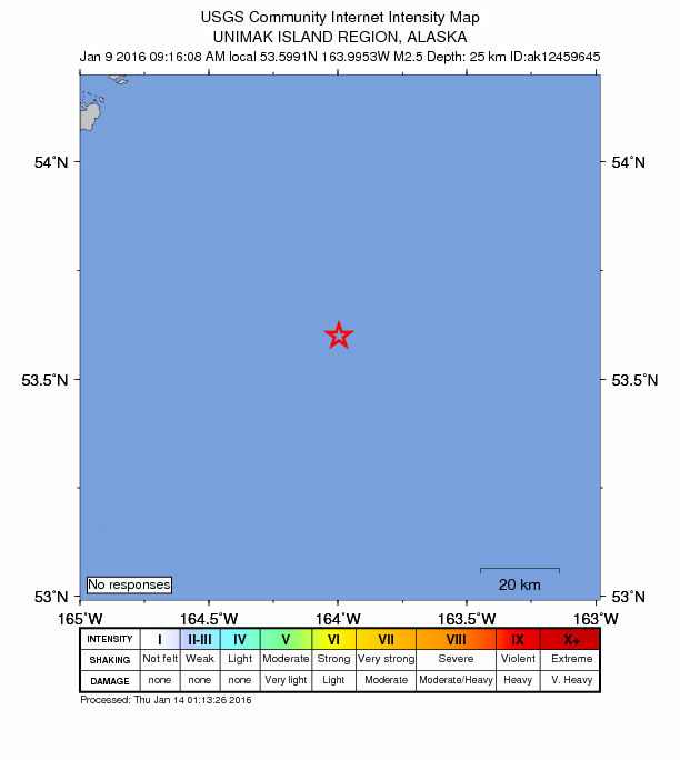 Did You Feel It? map: shaking reported by the public