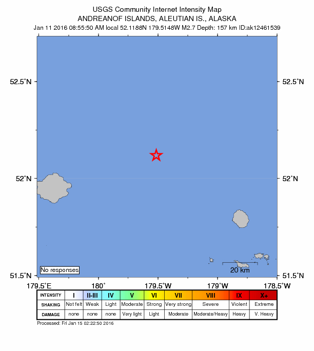 Did You Feel It? map: shaking reported by the public
