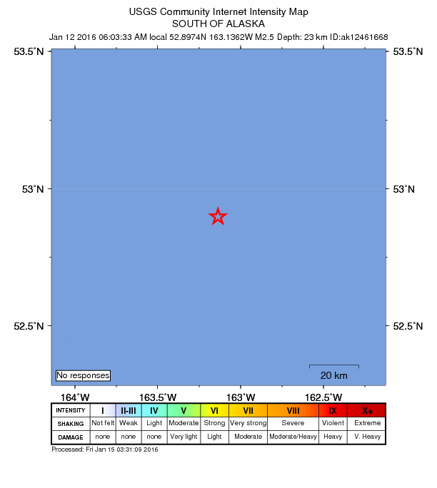 Did You Feel It? map: shaking reported by the public