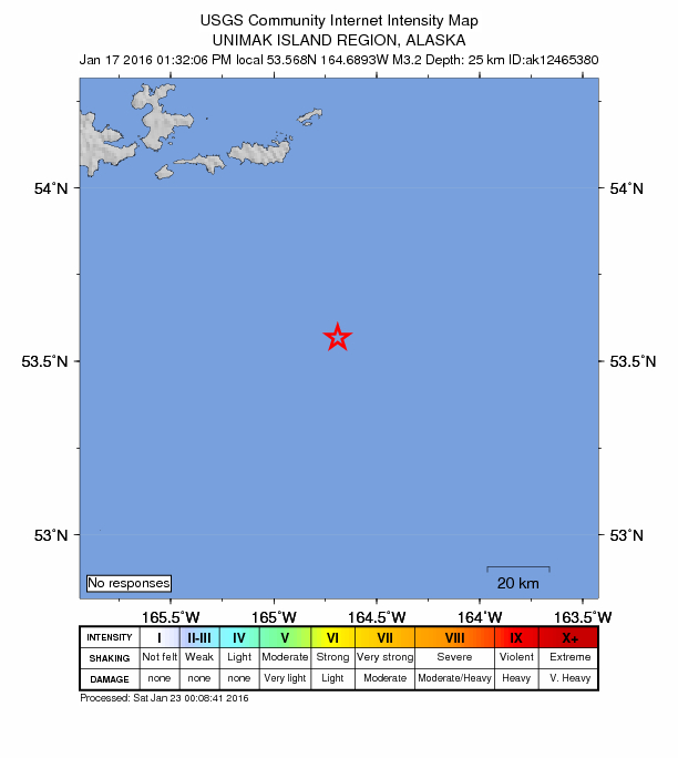 Did You Feel It? map: shaking reported by the public