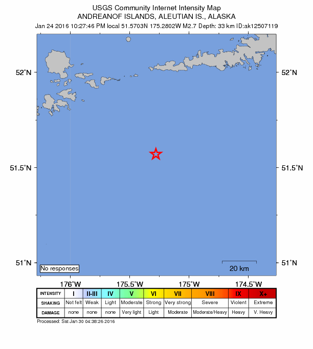 Did You Feel It? map: shaking reported by the public