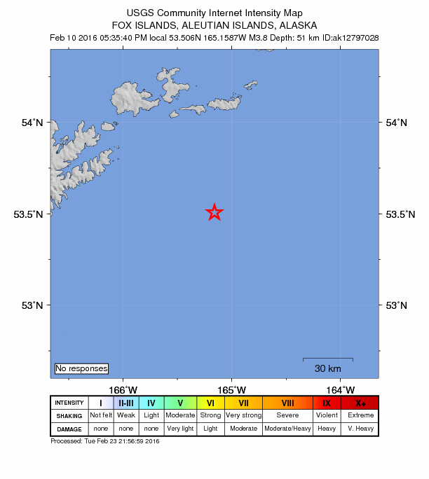 Did You Feel It? map: shaking reported by the public