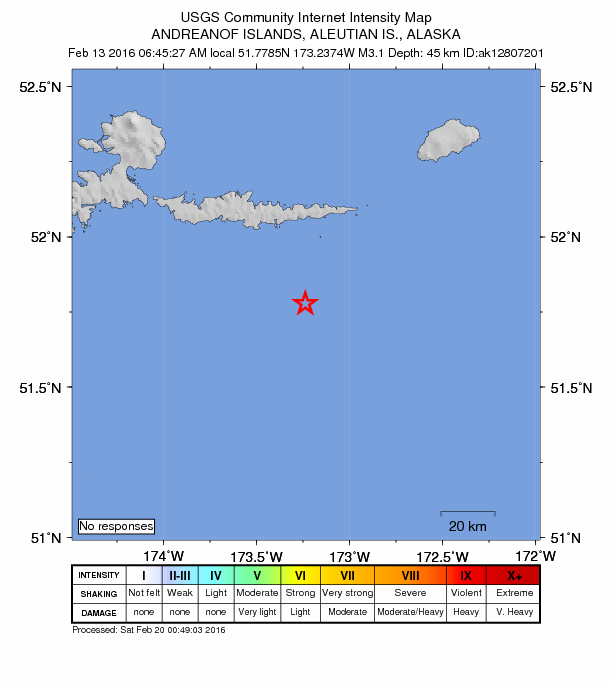Did You Feel It? map: shaking reported by the public