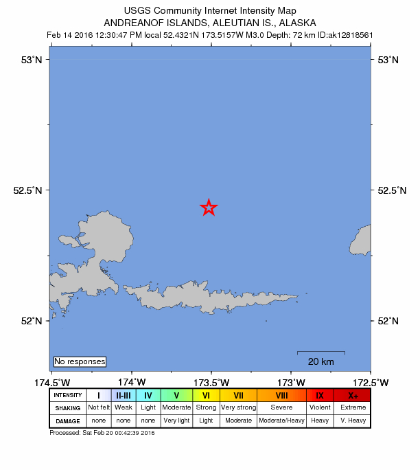 Did You Feel It? map: shaking reported by the public