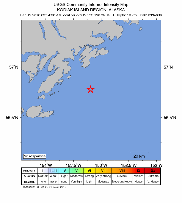 Did You Feel It? map: shaking reported by the public