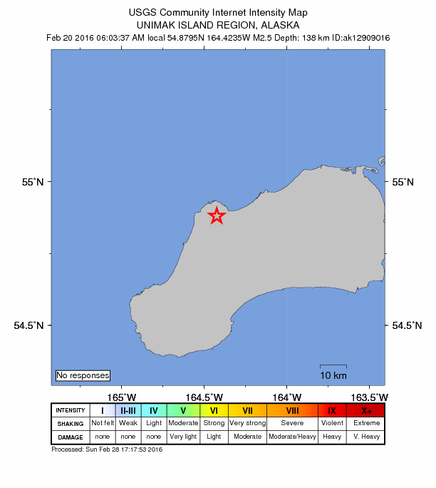 Did You Feel It? map: shaking reported by the public