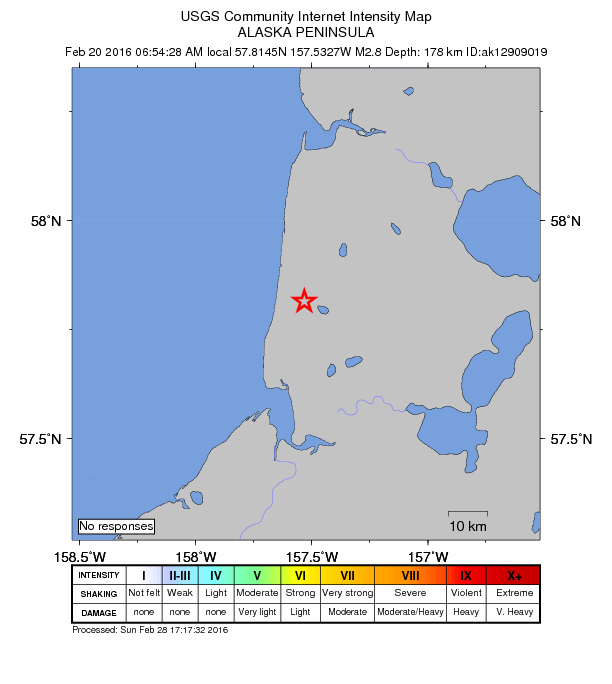 Did You Feel It? map: shaking reported by the public
