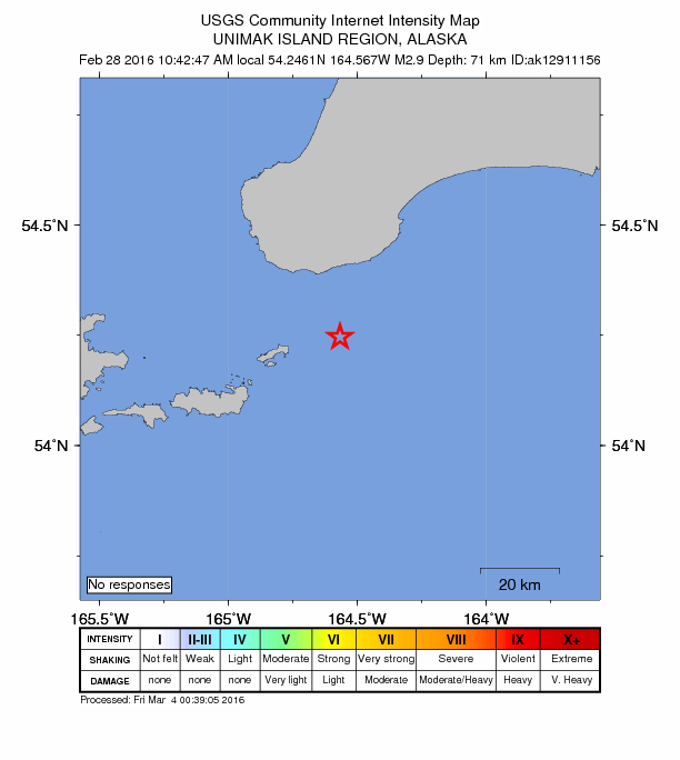 Did You Feel It? map: shaking reported by the public