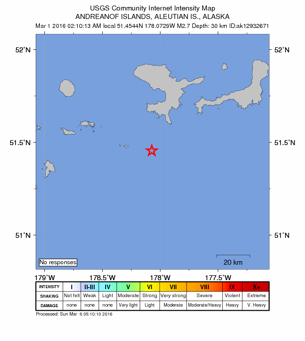 Did You Feel It? map: shaking reported by the public