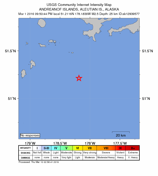 Did You Feel It? map: shaking reported by the public