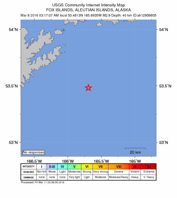 Did You Feel It? map: shaking reported by the public