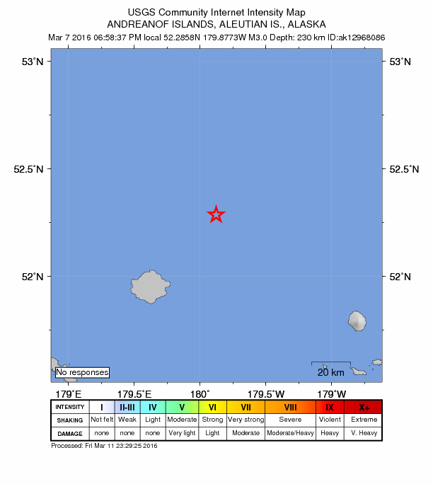 Did You Feel It? map: shaking reported by the public