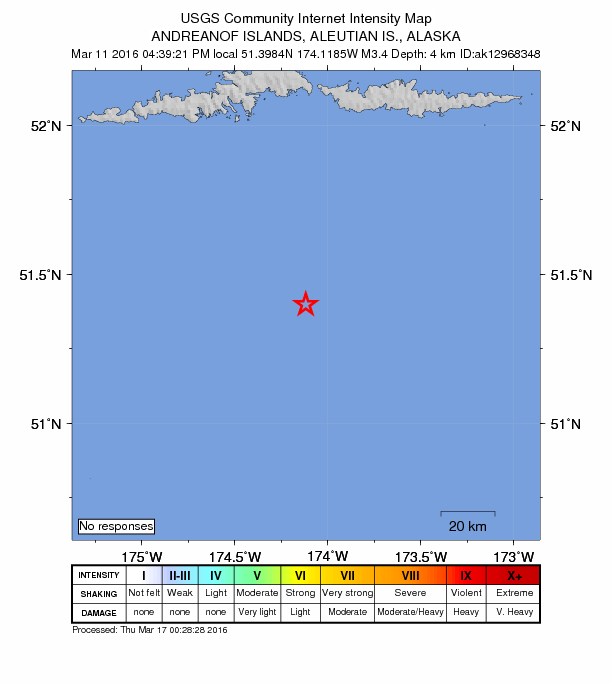 Did You Feel It? map: shaking reported by the public