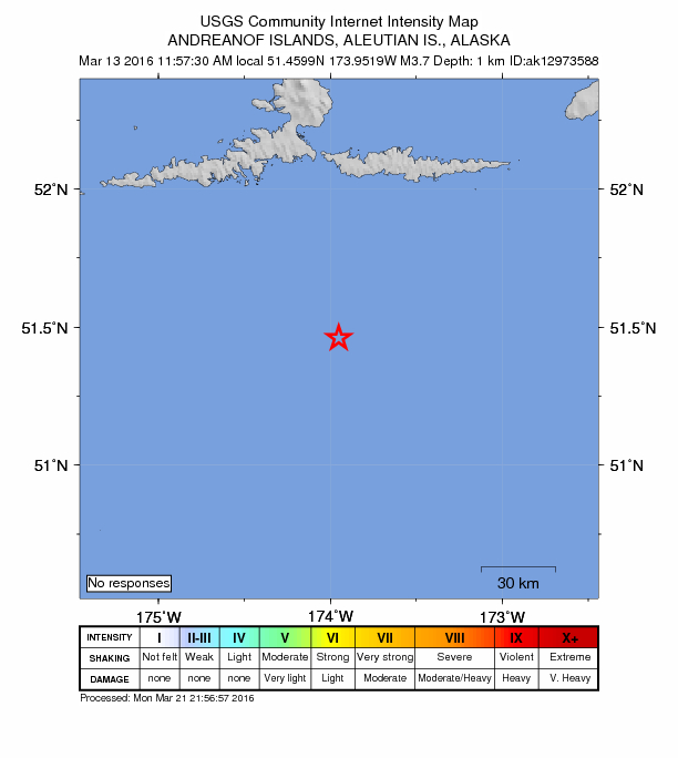 Did You Feel It? map: shaking reported by the public