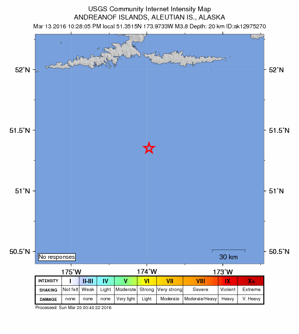 Did You Feel It? map: shaking reported by the public