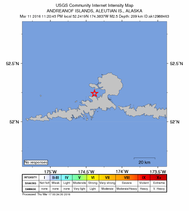 Did You Feel It? map: shaking reported by the public