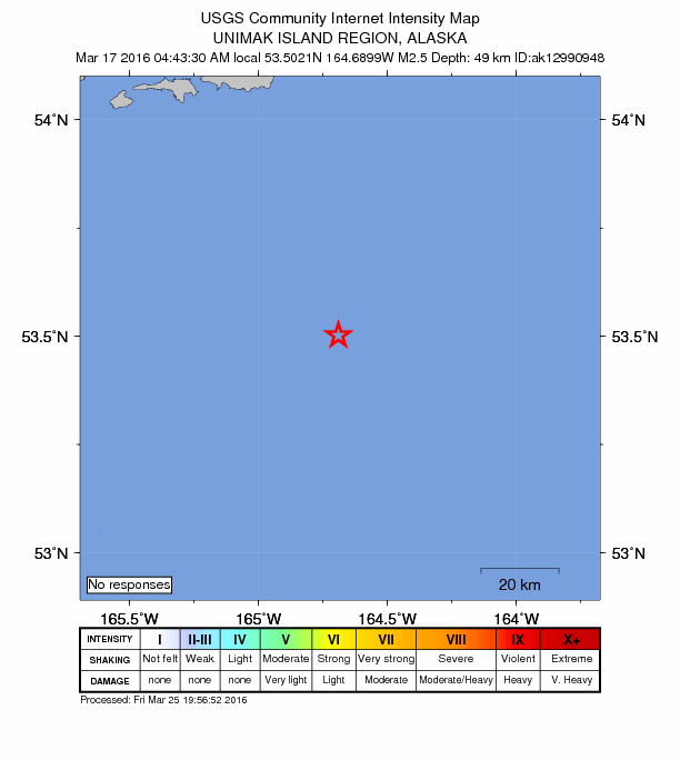 Did You Feel It? map: shaking reported by the public
