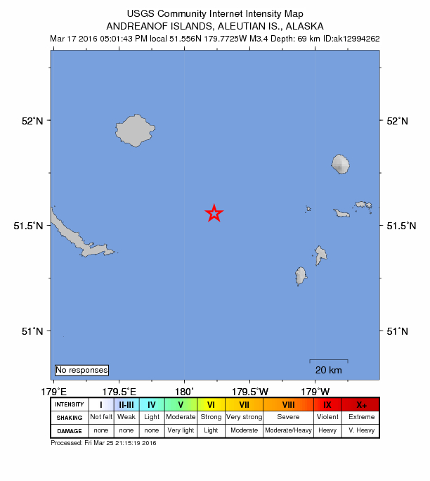 Did You Feel It? map: shaking reported by the public