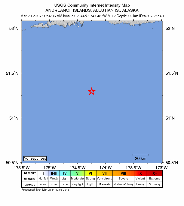 Did You Feel It? map: shaking reported by the public
