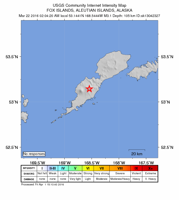 Did You Feel It? map: shaking reported by the public