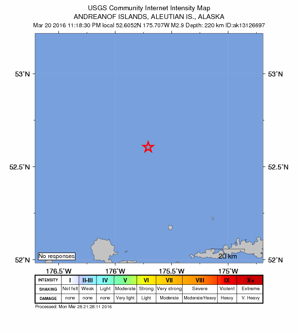 Did You Feel It? map: shaking reported by the public