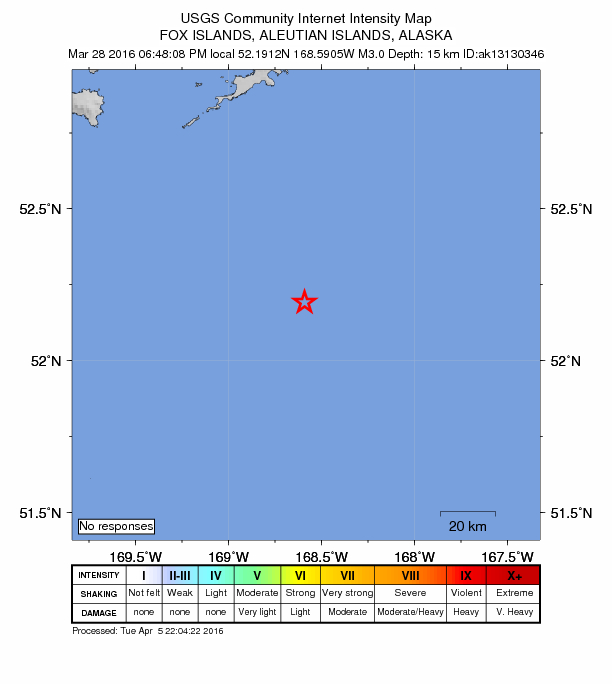Did You Feel It? map: shaking reported by the public