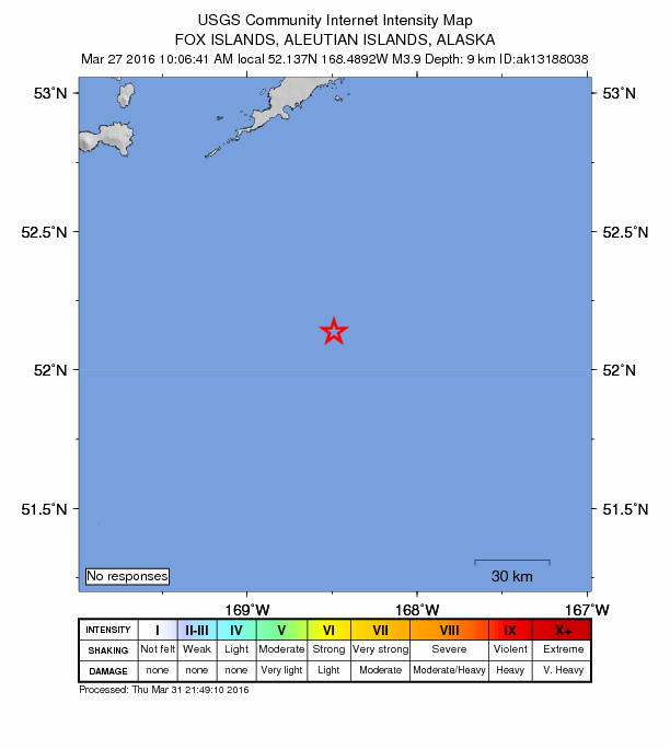 Did You Feel It? map: shaking reported by the public
