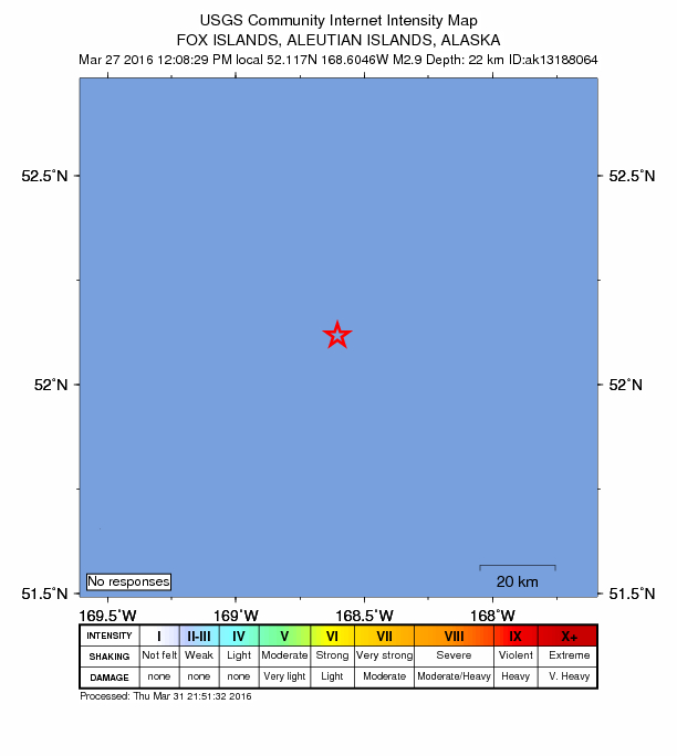 Did You Feel It? map: shaking reported by the public