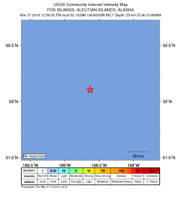 Did You Feel It? map: shaking reported by the public