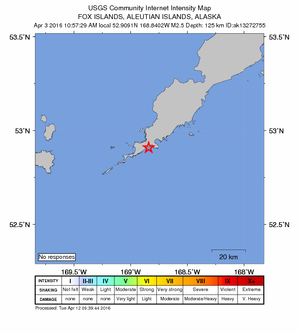 Did You Feel It? map: shaking reported by the public