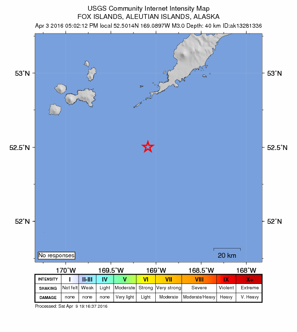 Did You Feel It? map: shaking reported by the public