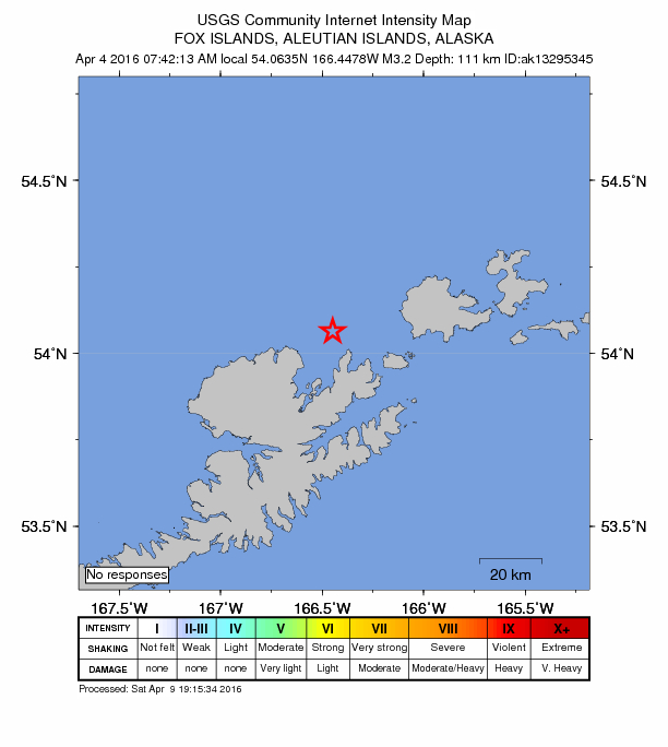 Did You Feel It? map: shaking reported by the public