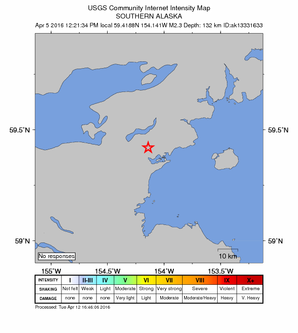 Did You Feel It? map: shaking reported by the public