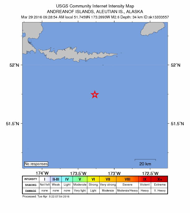 Did You Feel It? map: shaking reported by the public