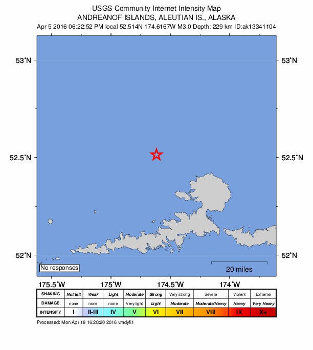 Did You Feel It? map: shaking reported by the public