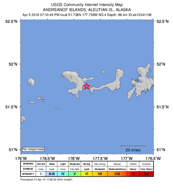 Did You Feel It? map: shaking reported by the public