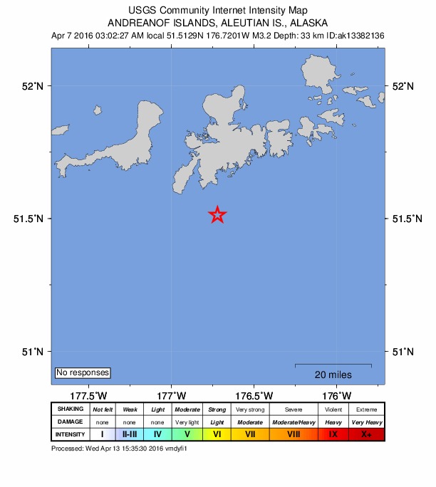 Did You Feel It? map: shaking reported by the public