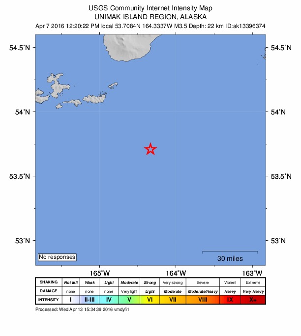 Did You Feel It? map: shaking reported by the public